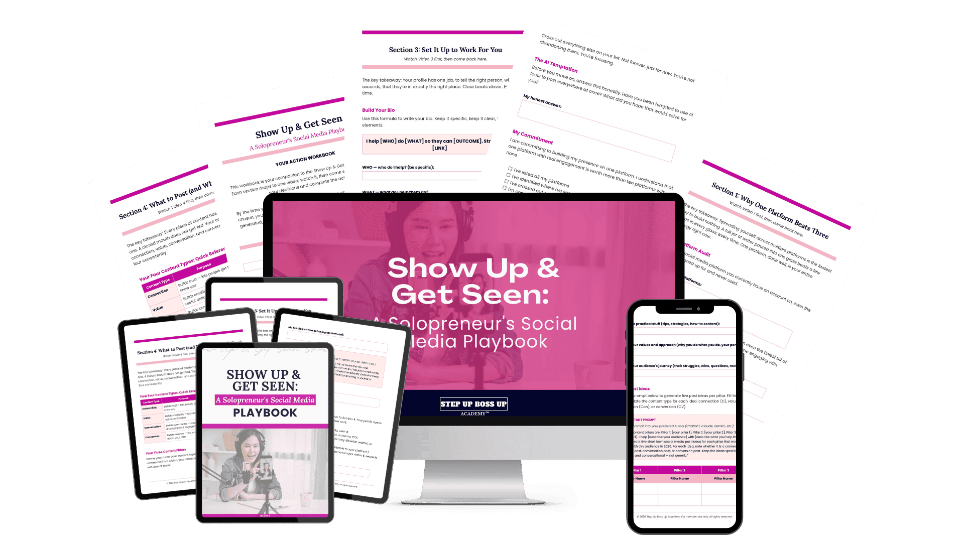 Show Up & Get Seen 1 Show Up & Get Seen — Social Media Playbook for Solopreneurs