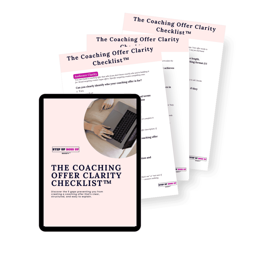 Freebie: The Coaching Offer Clarity Checklist 1