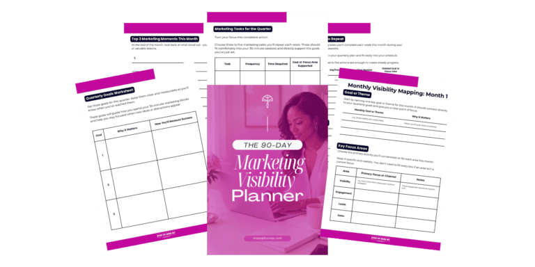 The 90-Day Marketing Visibility Planner SP 6