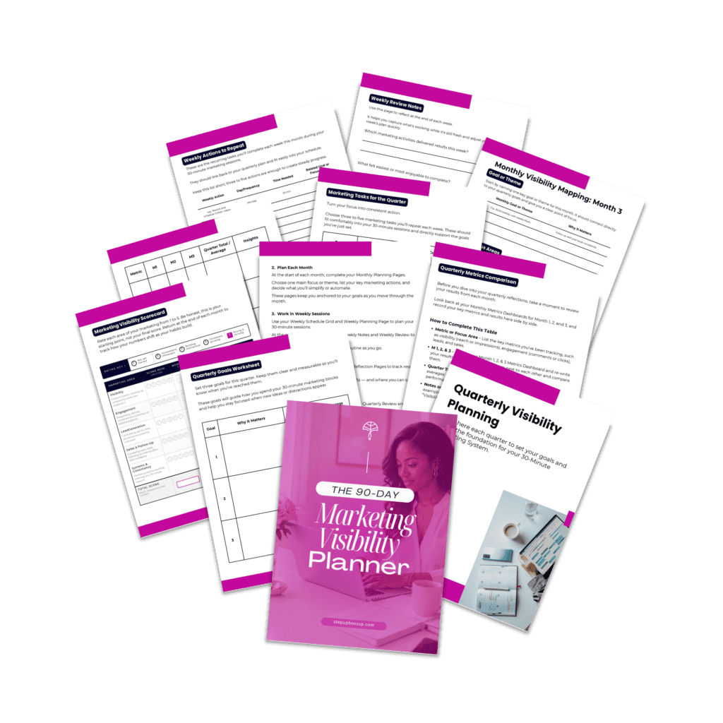The 90-Day Marketing Visibility Planner SP 1
