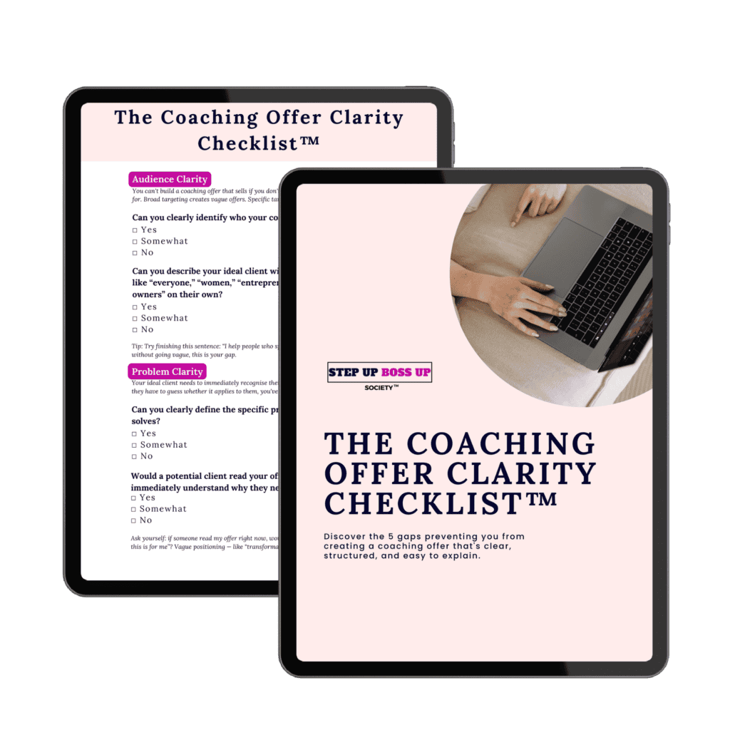 Freebie: The Coaching Offer Clarity Checklist 2