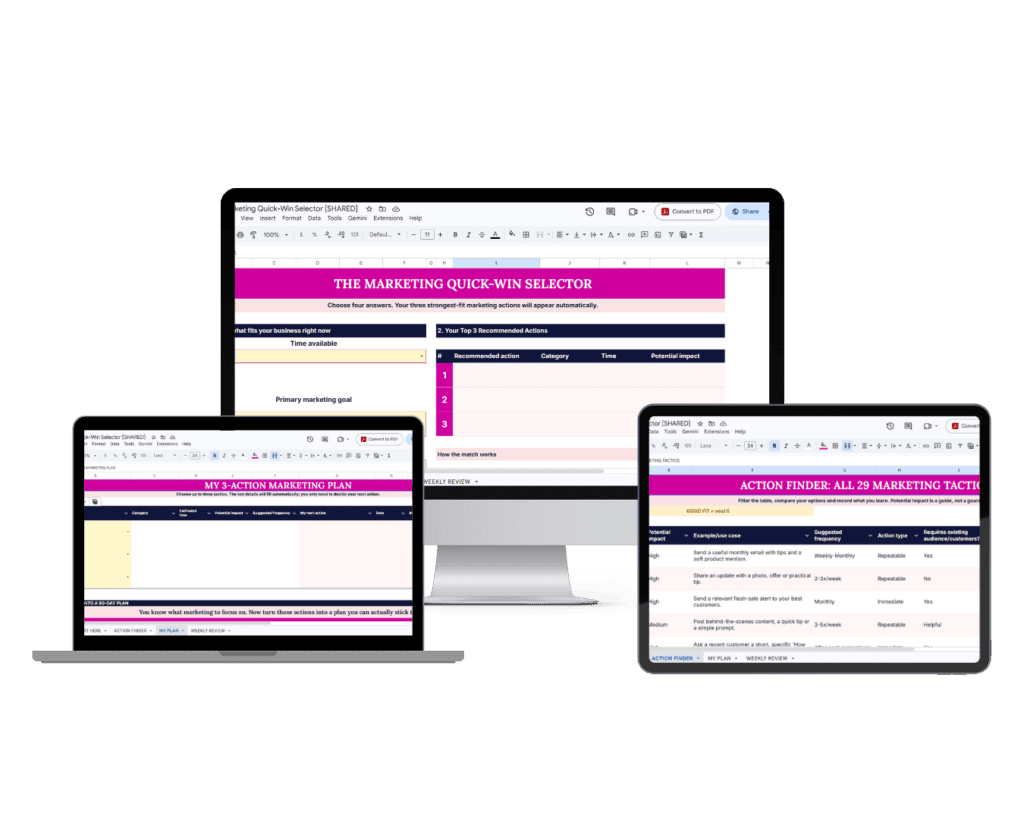 OPT-IN | The Marketing Quick Win Selector 1