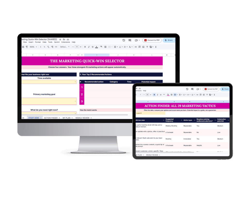 OPT-IN | The Marketing Quick Win Selector 2
